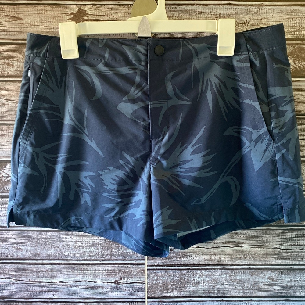 The North Face Women's Shorts Size 12 Blue Tropical Pockets Logo